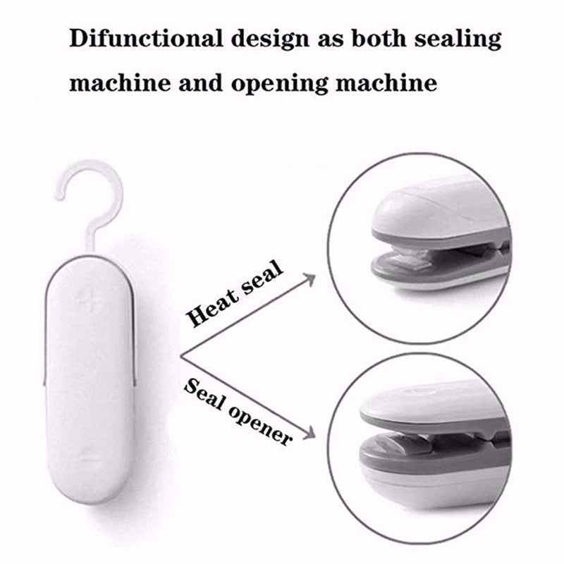 Food Heat Sealer Mini Household Sealing Machine Bag Sealer Capper Resealer Portable Hand Pressure Heating Sealer