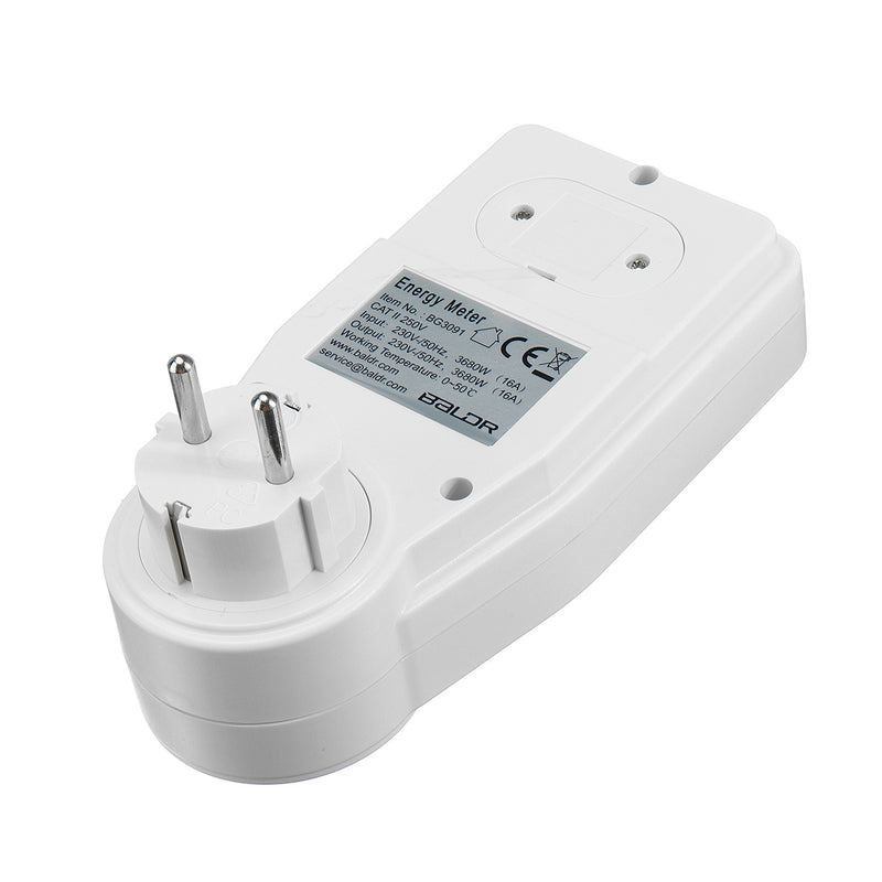 Smart Socket Large Screen Power Monitor Socket EU Plug Record Cumulative Kilowatt-hour Time and Electricity Expenses.