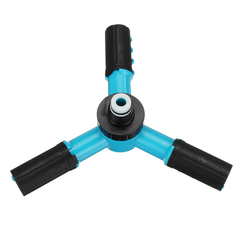 360 Degree Rotating Garden Water Sprinkler 3-Arm Fitting Hose Outdoor Spray Lawn Sprinkle