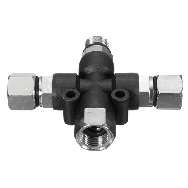 3 Way 1/8 Inch Airbrush Air Hose Manifold Adaptor Splitter Tattoo Spray Connector