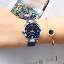 CURREN 9063 Elegant Design Romantic Sky Dial Show Women Wrist Watch Full Steel Quartz Watch