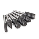 Drillpro 6pcs 6mm Shank Bearing Steel Engraving Grinding Bit Rotary Bur File Rasp Bit For Rotary Tools