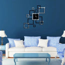 Honana DX-X4 Creative 3D Acrylic Mirror Wall Sticker Quartz Clocks Square Watch Large Home Decor