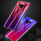 Bakeey Rainbow Gradient Color Tempered Glass Back Cover+TPU Frame Protective Case For