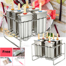 6 Cell Frozen Ice Cream Pop Mold Popsicle Maker Lolly Mould Tray Pan Kitchen DIY