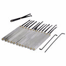 DANIU 12pcs Unlocking Lock Pick Set + 10pcs Key Extractor Set +1pc Transparent Practice Padlock