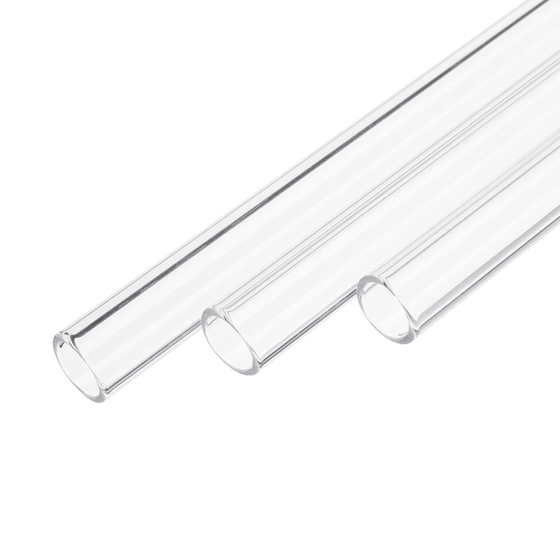 10Pcs 250mm OD 10mm 1.5mm Thick Wall Borosilicate Glass Blowing Lab Tube