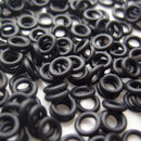 Suleve M2SW1 50pcs Black Rubber O Rings Anti Slip Aluminum Darts Washers