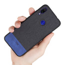 Bakeey Luxury Fabric Splice Soft Silicone Edge Shockproof Protective Case For Xiaomi Redmi Note 7