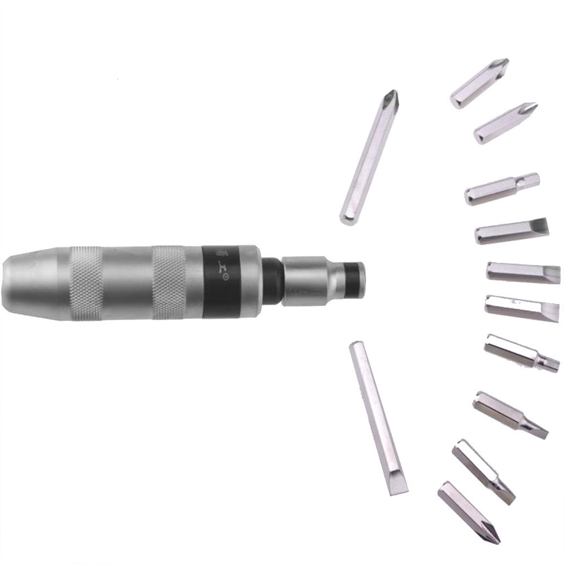 Minleaf ML-IS13 13PC Impact Screwdriver Set CR-V Screw Driver Positive and Reverse Multi Bit PHILLIPS SLOTTED Screwdriver