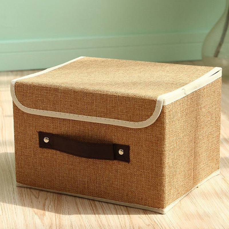 Cotton Linen Books Sundries Thickening Storage Box Collapsible Clothing Organizer Clothes Storage Bag