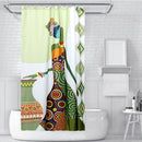 Fashion African Woman Pattern Waterproof Polyester Fabric Shower Curtain for Bathroom