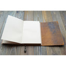 Embossed Pattern Soft Leather Travel Notebook with lock and Key Diary Notepad Kraft Paper for Business Sketching & Writing