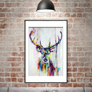 Miico Hand Painted Oil Paintings Animal Elk Paintings Wall Art For Home Decoration