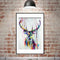 Miico Hand Painted Oil Paintings Animal Elk Paintings Wall Art For Home Decoration