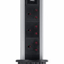 2500W 16A UK Plug 3/4/5/6 Socket Power 2.1A USB Charger Hidden Kitchen Table Electrical Socket