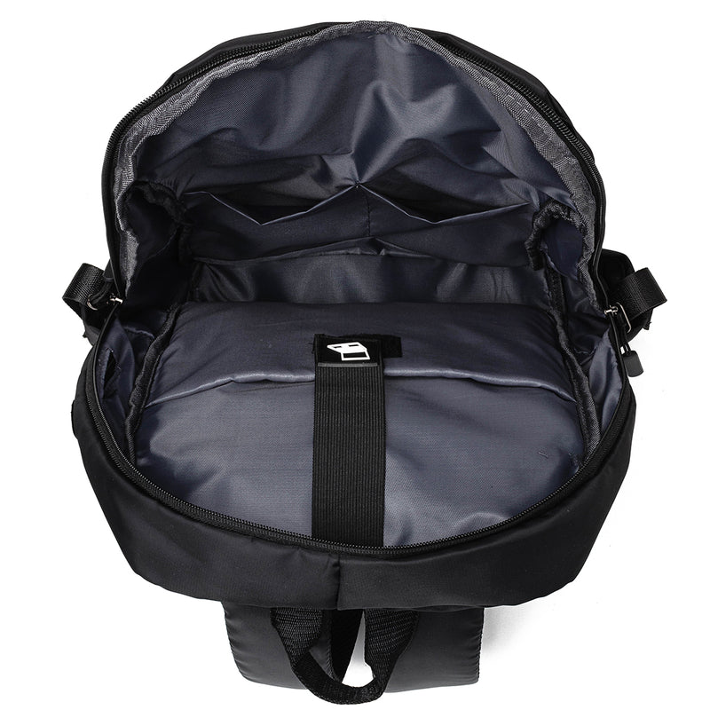 OURBAG Casual Simple Outdoor Sports Travel Backpack USB Charging Laptop Bag Student School Bag for 15.6 inches Laptops iPads