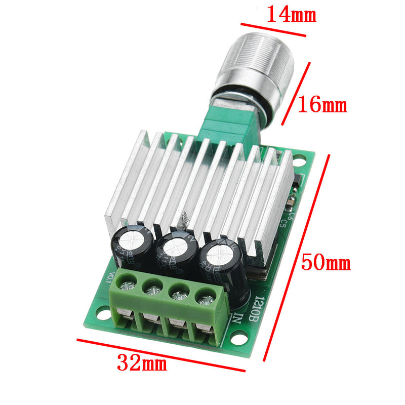 5pcs DC 12V To 24V 10A High Power PWM DC Motor Speed Controller Regulate Speed Temperature
