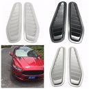 2Pcs Car Decorative Airflow Intake Scoop Turbo Bonnet Vent Cover Hood Fender