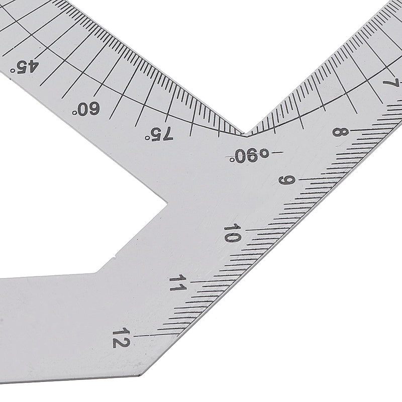 Woodworking 45/90 Degree Triangle Ruler Carpenter L Square Marking Ruler Angle Ruler