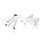 Lampow LP-5027M2 Silver / Black DC5-24V Double Head Door Mounted Sensor Switch High Power Wardrobe Double Head Switch