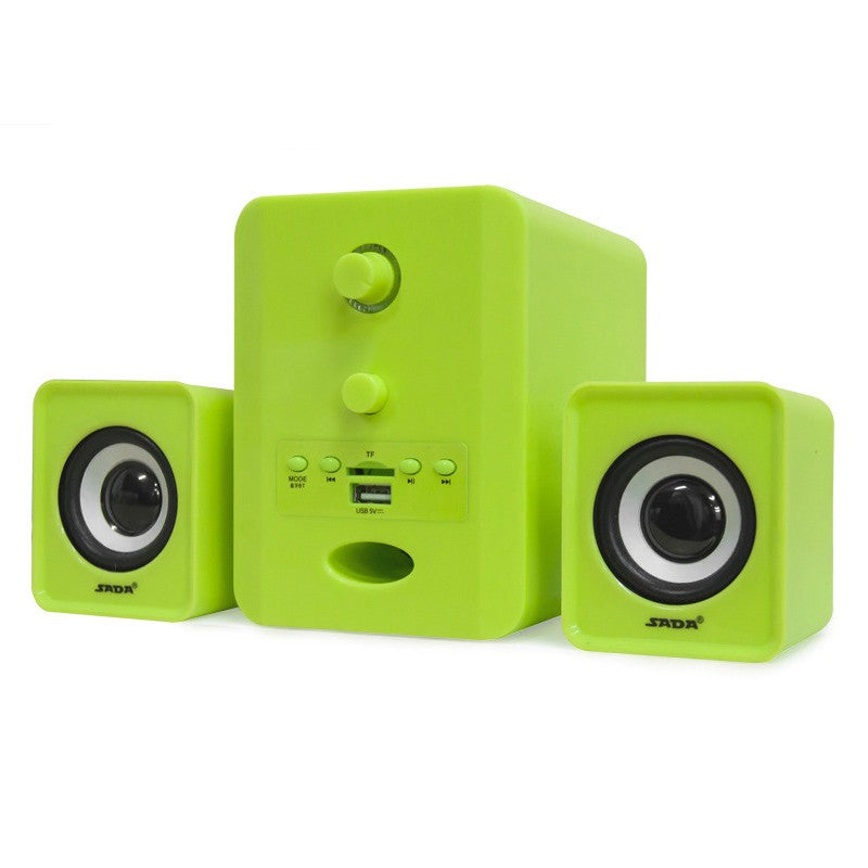 SADA D-223 Mini 3D Surround Bluetooth USB 2.1 TF FM  Combination Bass Subwoofe Computer Speaker for Laptop PC Phone