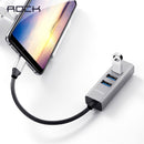 ROCK 4 in 1 Type-c to 4 USB 3.0 High Speed with OTG Function Adapter Hub for Mobile Phone Tablet PC