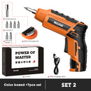 HILDA 4.2V Cordless Electric Screwdriver Lithium Battery Screwdriver with Twistable Handle
