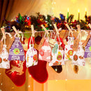 Christmas Countdown Calendar Gift Bag 1-24 Days Pocket Advent Xmas Party Decorations