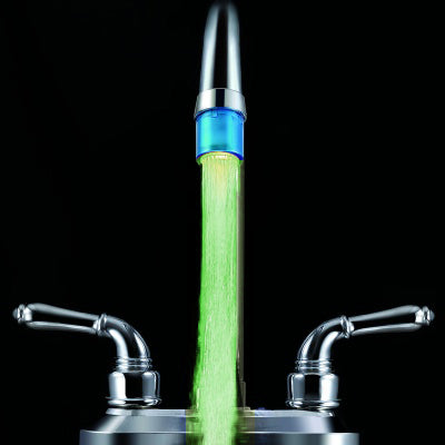 Water Flow Recognition 7 Colors Flashing LED Light Water Tap Faucet Light Shower Head