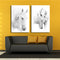 Miico Hand Painted Combination Decorative Paintings Black And White Horse Wall Art For Home Decoration H