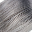 Women Wig Full Wavy Hair Extensions Heat Resistant Synthetic Grey