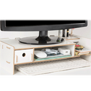 Wooden Monitor Stand Desktop LCD LED PC Monitor TV Riser Organizer Storage Rack Bookshelf Storage Shelf