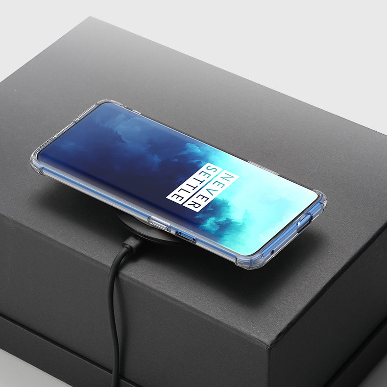 Bakeey OnePlus 7T Pro Case Air Bag Bumper Shockproof Transparent Non-yellow Soft TPU Protective Case