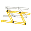 Drillpro ABS/Stainless Steel Multifunction Multi-angle Folding Ruler Flexible Four Side Parallel Ruler