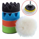 Drillpro 6pc 3 Inch Car Washing Set Sponge Polishing Waxing Buffing Pads Set Kit Compound Auto Car Drill