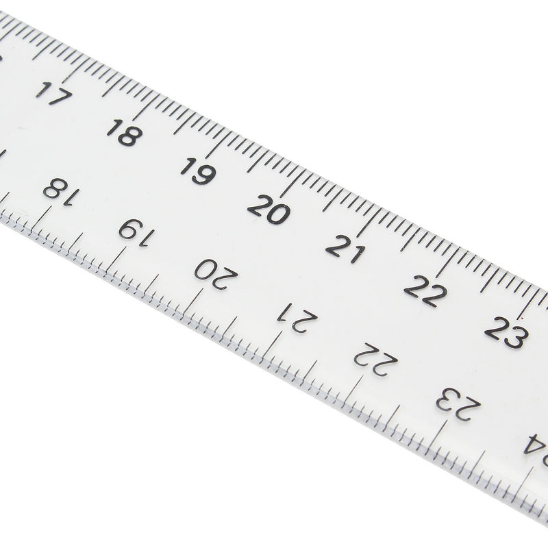 30cm Plastic Clear Head T-Square Graduated Measurement Ruler Home Garden Tool