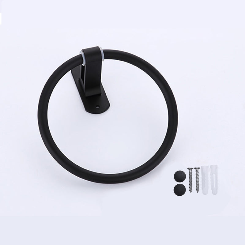 Towel Ring Rack Holder Wall Mounted Bathroom Toilet Hand Round Space Aluminium