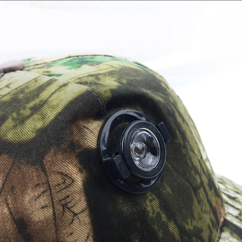 Outdooors Night Fishing Cap With Head Light Camouflage Camping Fishing Hunting Headlamp Light Hat