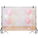 5x3FT 7x5FT 9x6FT Pink White Balloons Gray Wall Photography Backdrop Background Studio Prop