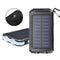 20000mAh Solar Charging Power Bank SOS Mode Portable Cell Phone Solar Charger with Dual USB Charging Ports LED Flashlight Carabiner/Compass