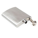 KCASA 8 Oz Stainless Steel Hip Flask Set With Funnel Hip Pocket Flagon Whiskey Brandy Vodka Pot Men