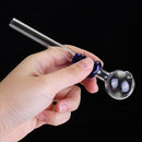5 Inch Portable Glassware Convenient Blue Skull Glass Herb Holder Tube Pipe Bowl Filter