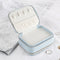 Travel Jewelry Box Storage Bag Earring Ring Portable Organizer PU Box Case with Mirror