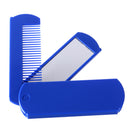2 In 1 Foldable Mirror Comb Plastic Beard Hair Brush Travel Pocket Comb Makeup