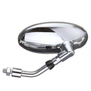 Pair Motorcycle Cafe Racer Rearview Mirror Handle Bar Sliver