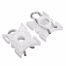 Pair White Window Lift Regulator Slider Clips