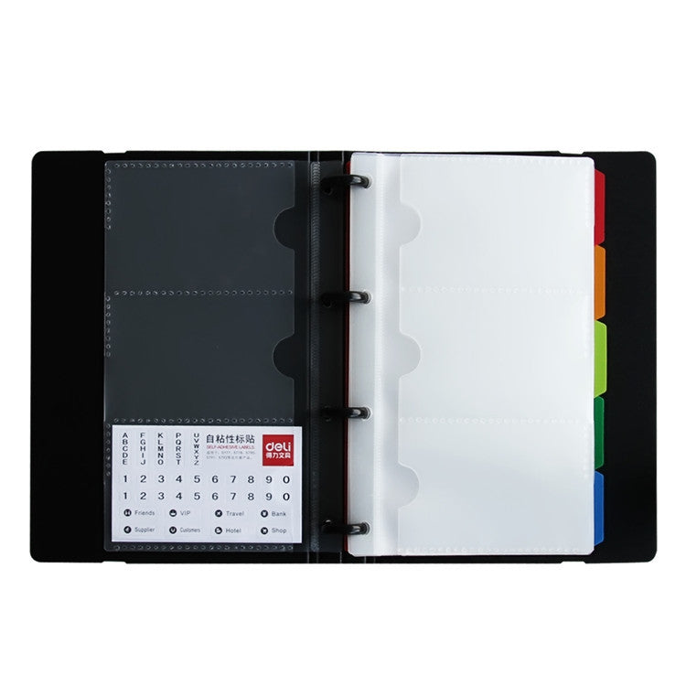 XIAOMI Ecosystem Deli 5778 Loose-leaf Business Card Holder Easy To Classify and Install Desktop Name Card ID Card Storage Booklet Organizer