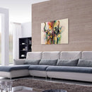 Miico Hand Painted Combination Decorative Paintings Animal Buffalo Painting Wall Art For Home Decoration