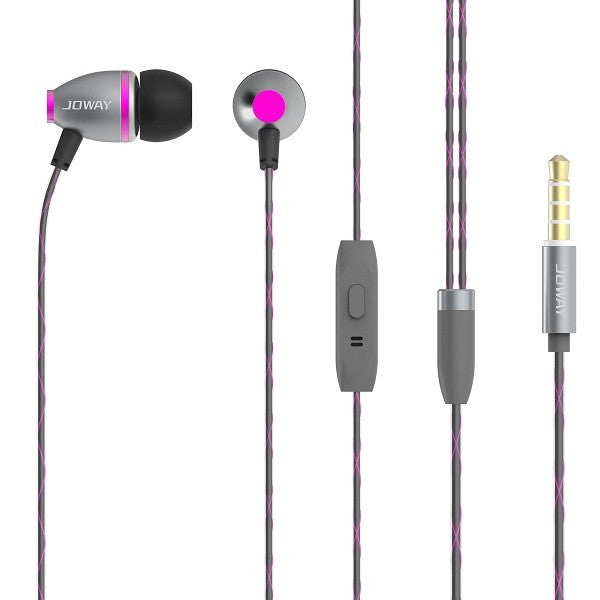 JOWAY HP26 In-ear 10mm Dynamic Wired Control Heavy Bass Braided Wire Headphone